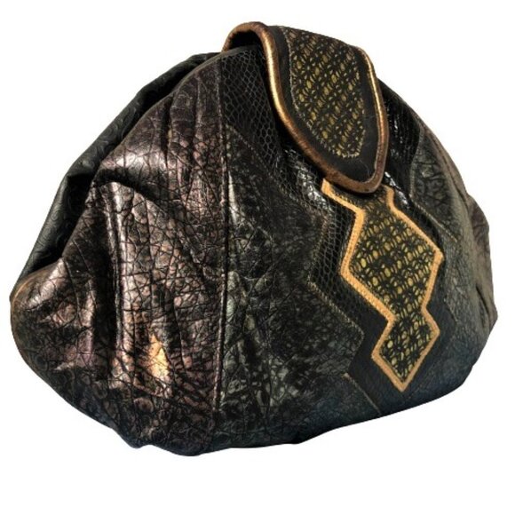 Vintage 80s Hala multicolour 'metalic 'crossbody or clutch purse bag - Picture 6 of 16